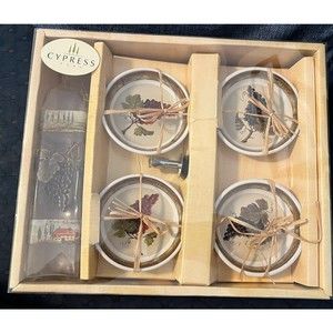 GOURMET DIPPING SET CYPRESS HOME Kate’s Grapes Design Holiday Gift Set